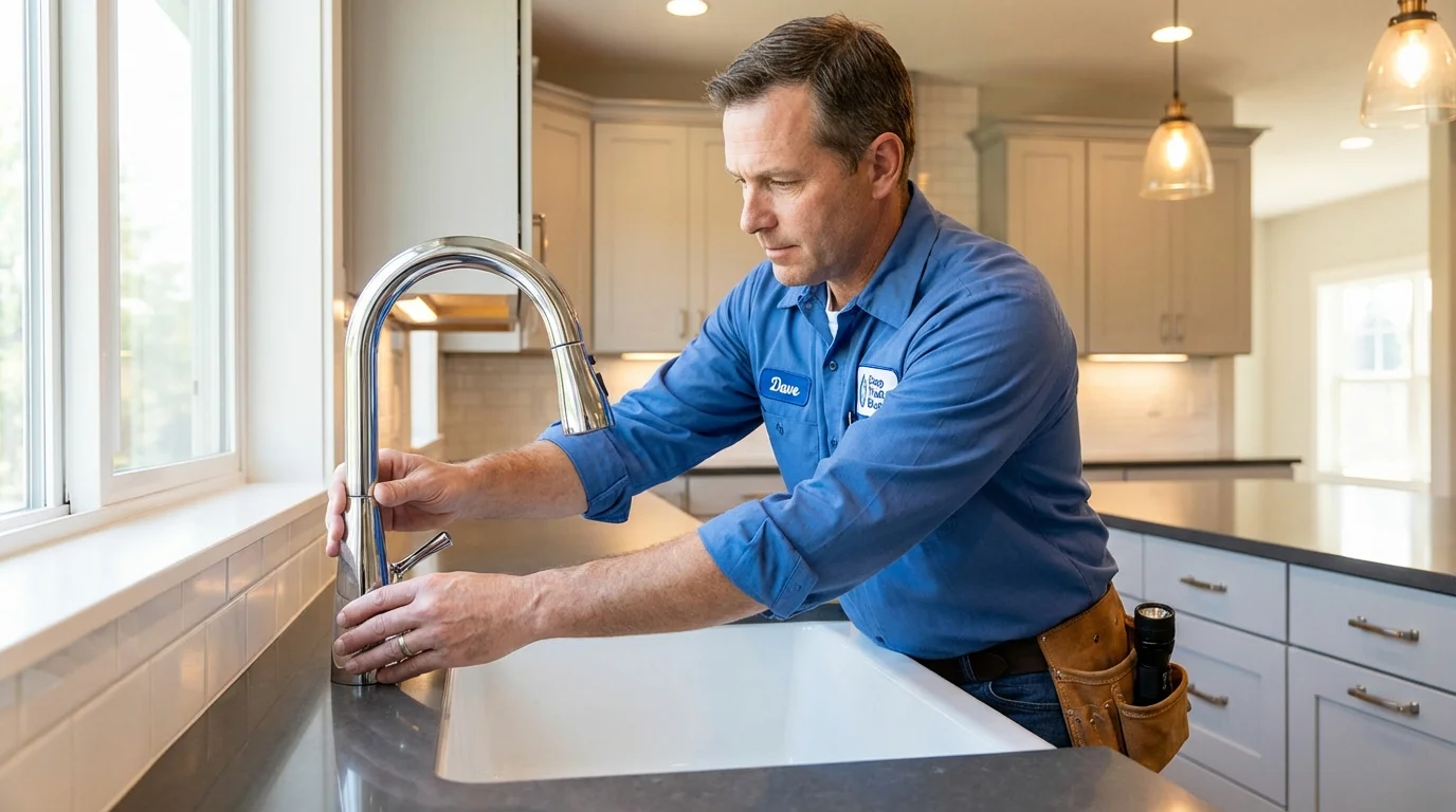 Kitchen faucet installation by Johns Plumbing LLC in Chesterton