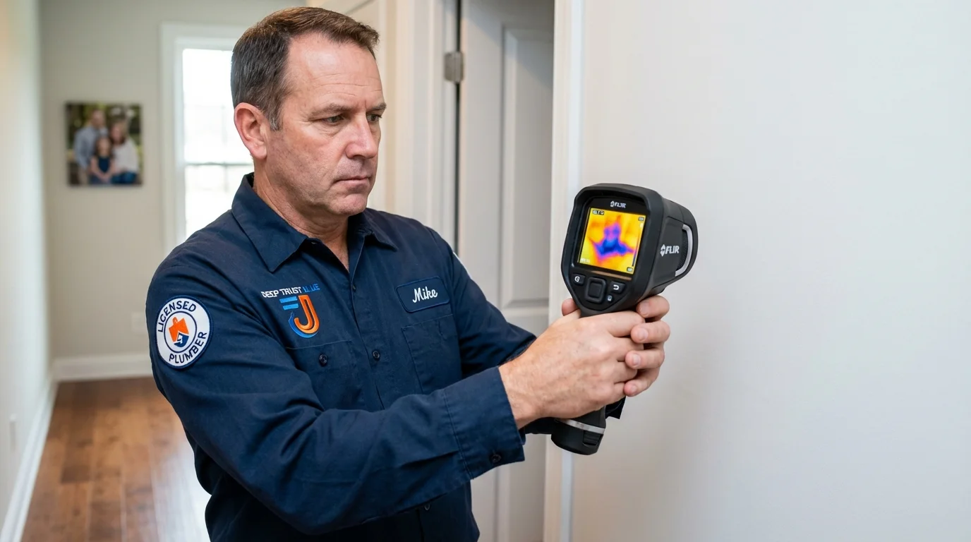 Thermal imaging leak detection by Johns Plumbing LLC in Chesterton